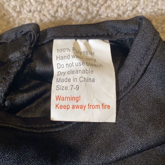 Kids Skeleton Dress Halloween Costume Size 7-9 - Picture 7 of 9